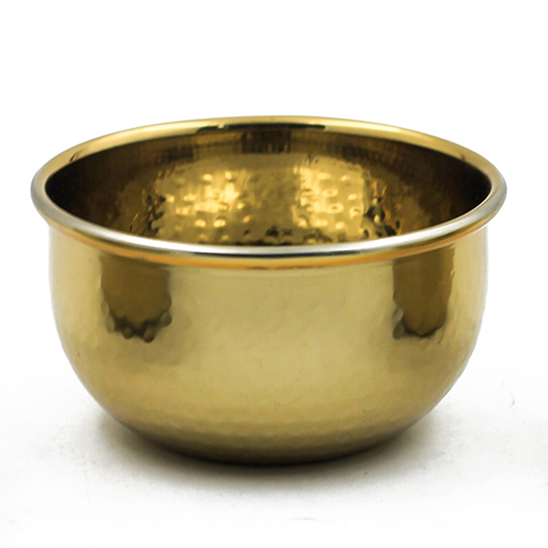S2 MED Gold Hammered Bidding Bowl