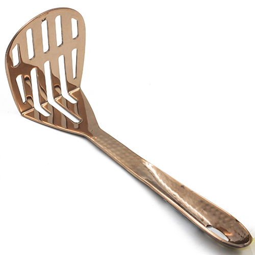 KITCHEN TOOL FISH TRNR PVD ROSEGold HANDLE HAMMERED