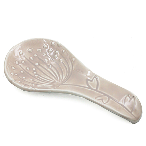 Alum Spoon Rest Enameled Brown