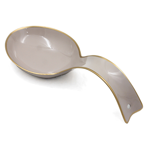 Spoon Rest Enamel Light Brown
