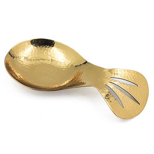 Gold SPOON REST HAMMERED